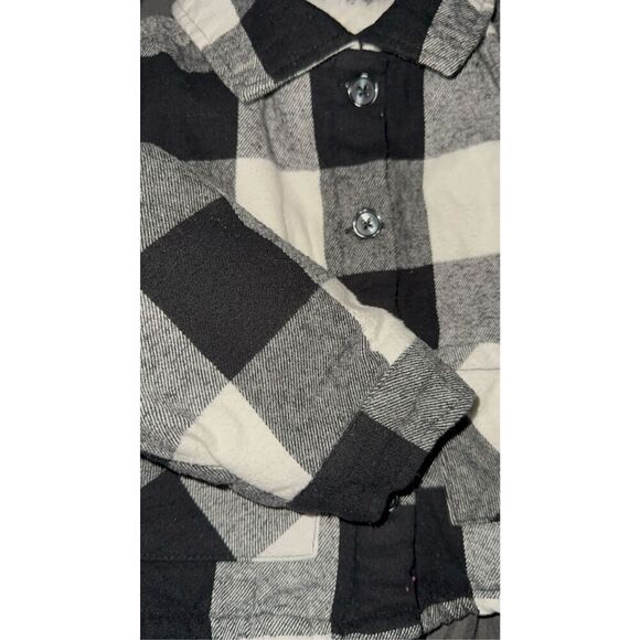 Max Studio Kids Sherpa Plaid Shacket - Picture 3 of 6
